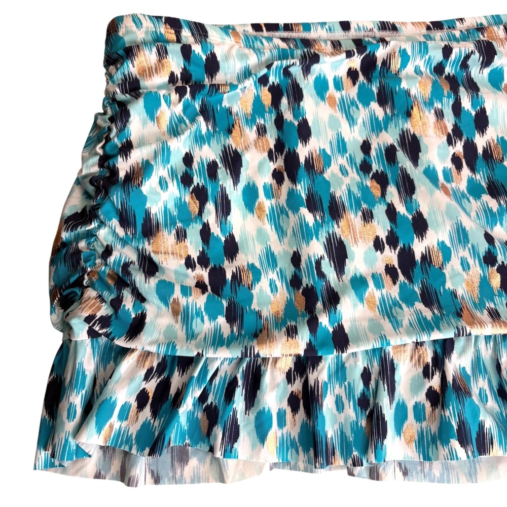 NWT La Blanca Women's Skirted Ruffle Hipster Bikini Swimsuit‎ Bottom 16 Plus - Picture 4 of 9